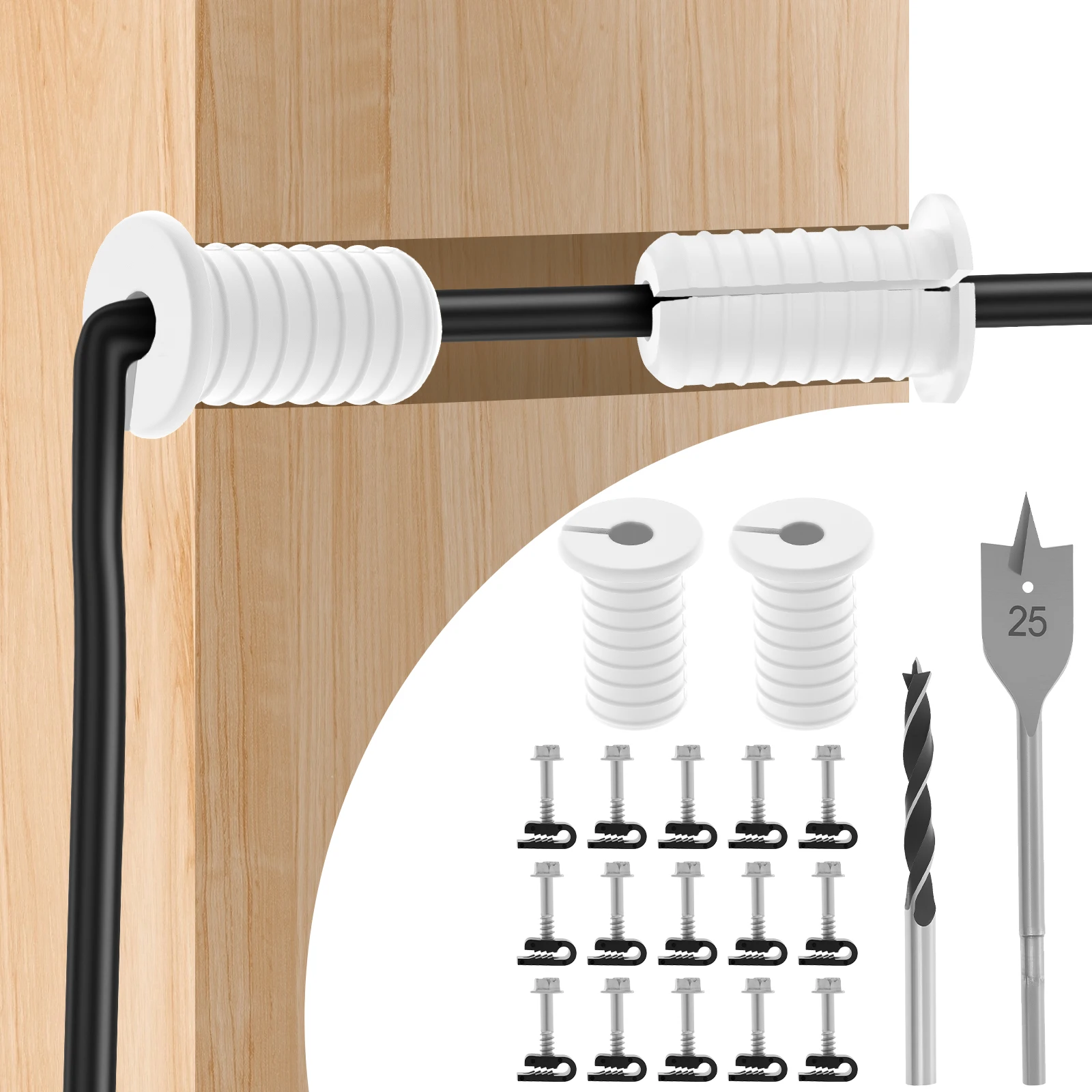 

19 шт., комплект для прокладки кабеля Starlink, монтажный комплект для сквозной втулки Starlink, настенные втулки, органайзер для защиты кабеля