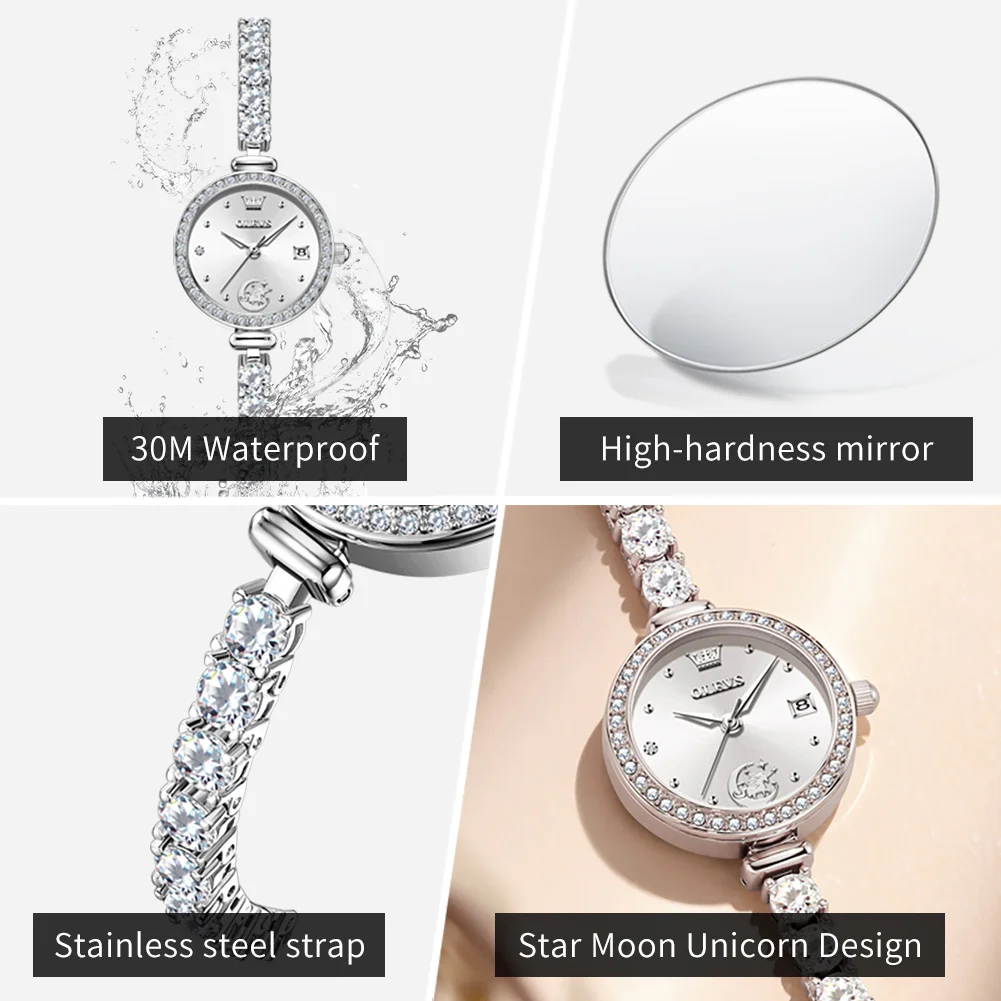 OLEVS 2998 Brand original authentic watch for woman Gift Box Bracelet simple quartz women's Watch view 5