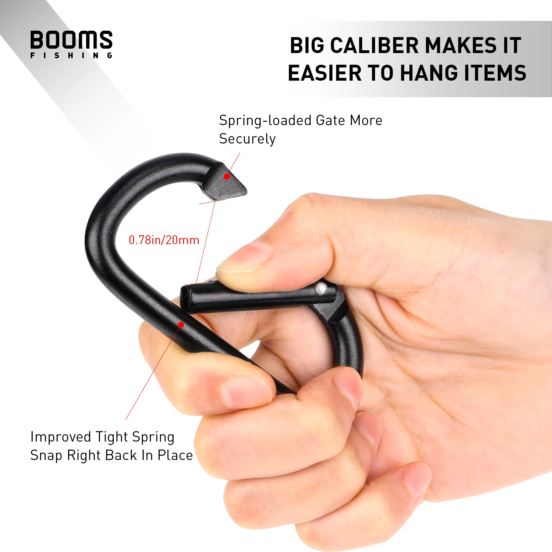 Booms Fishing HB1 Carabiner Baby Stroller Hook PU Leather Adjustable Pram Cart Hooks Buckle Outdoor Camping Travel Accessories