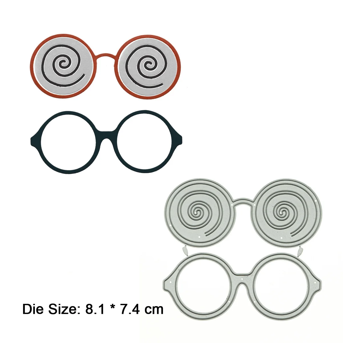 Funny Glasses Pattern Cutting Dies For Scrapbooking Metal Cutter Mold DIY Clipart Invitation Card Album Photo Decorating Craft