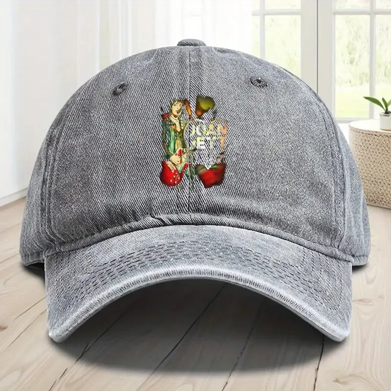 جوان جيت 2023 جولة كاوبوي قبعة بيسبول كاوبوي قبعة بيسبول لينة القطن طاقم الرقبة كاوبوي قبعة بيسبول مع تصميم "BLACKHEARTS"،