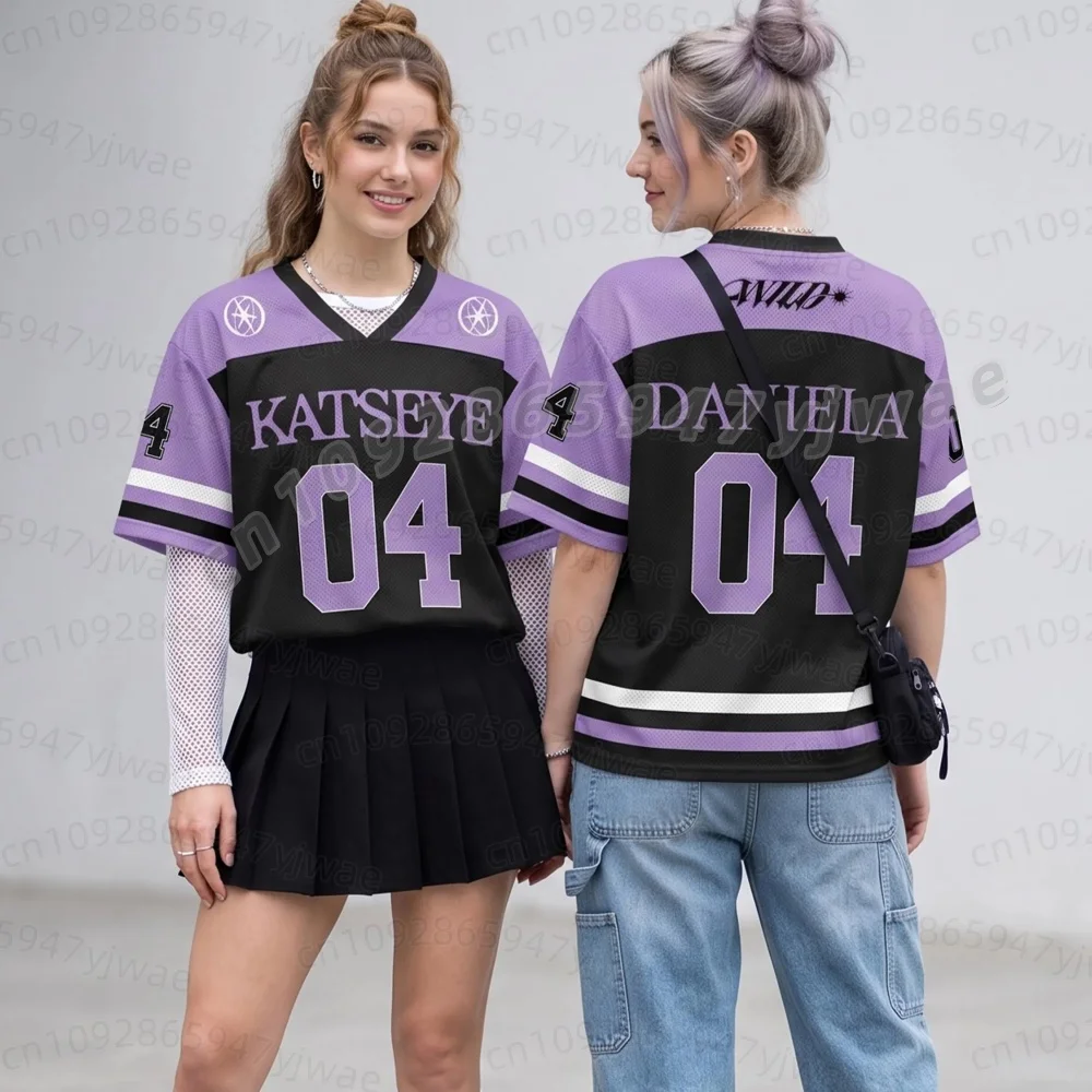 2026 Summer Velvet Come Back Mixed Mesh Jersey Fan T-Shirts Short Sleeved T-Shirt Women  IRENE Fans T-Shirt Jersey Beach T-Shirt