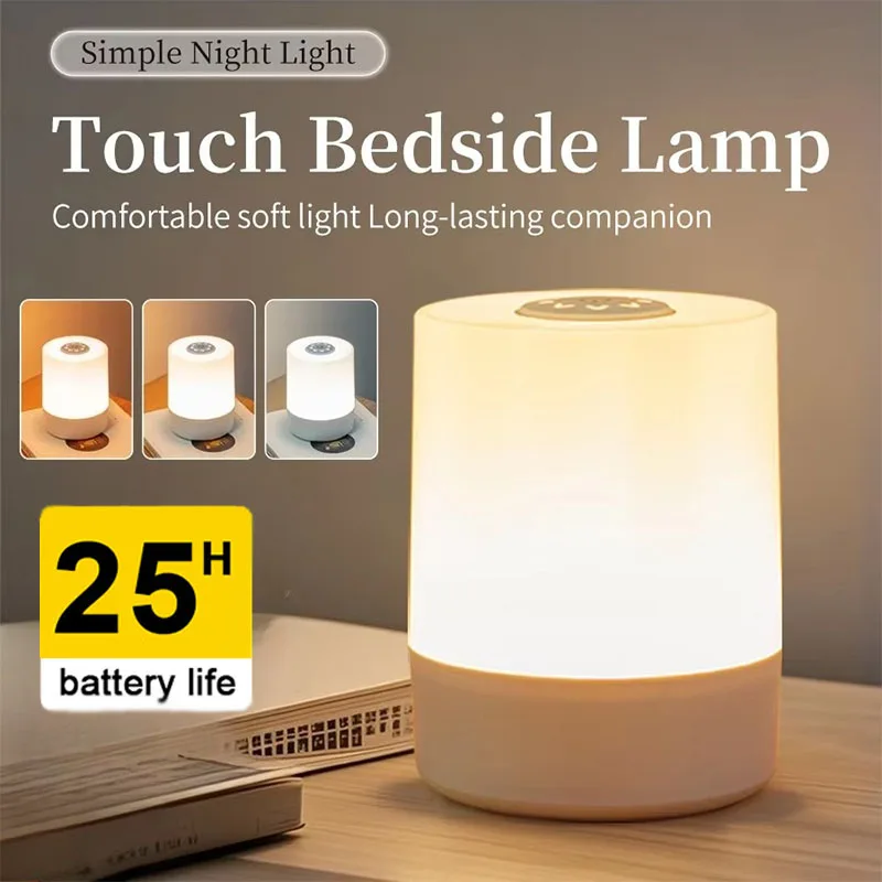 

Touch Led Night Lights Dimmable Bedside Desktop lampe led Rechargeable Reading Table Lamps Bedroom Lighting living room decor
