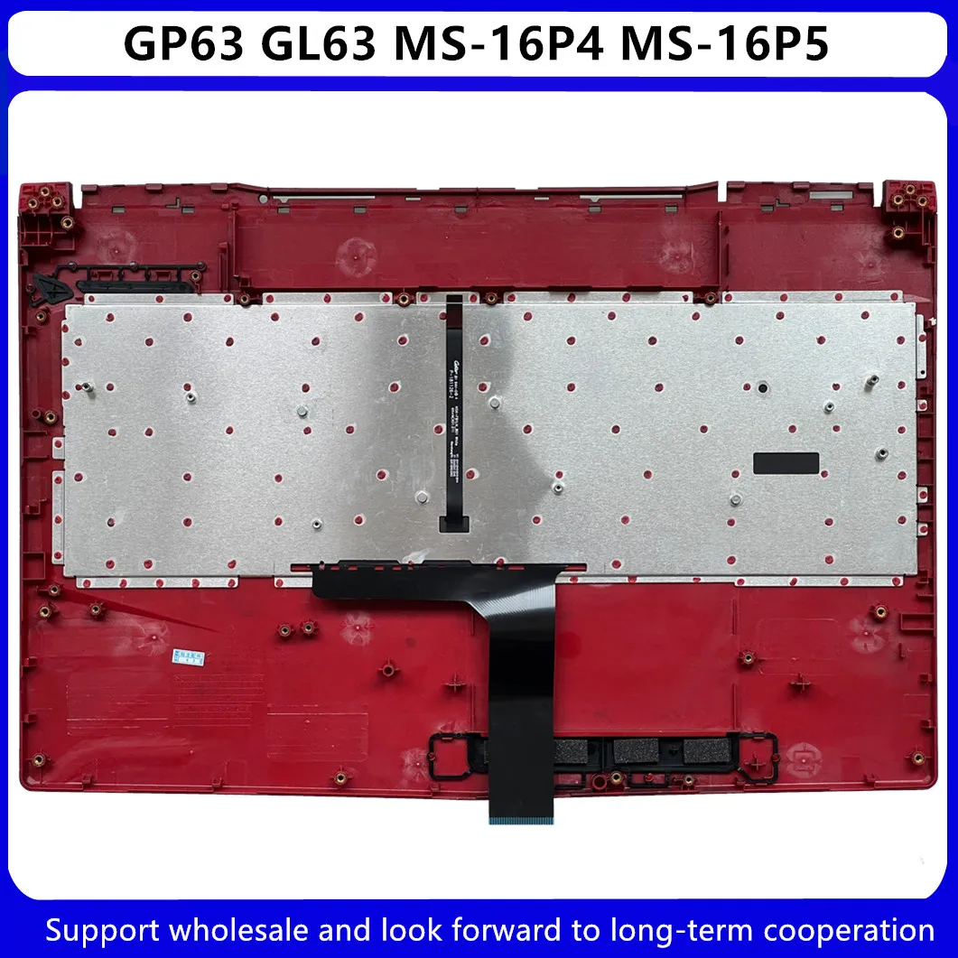 Nuovo Per Kailxuling GL63 GP63 MS-16P5 MS-16P4 MS-16P6 MS-16P7 Maiuscolo Palmrest Copertura Tastiera Retroilluminata Rossa
