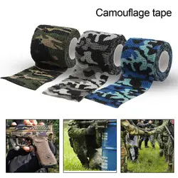 1 rolo de fita camuflada protetora militar telescópica camo fita anti-arranhões auto-adesivo militar camuflagem estiramento bandagem fita