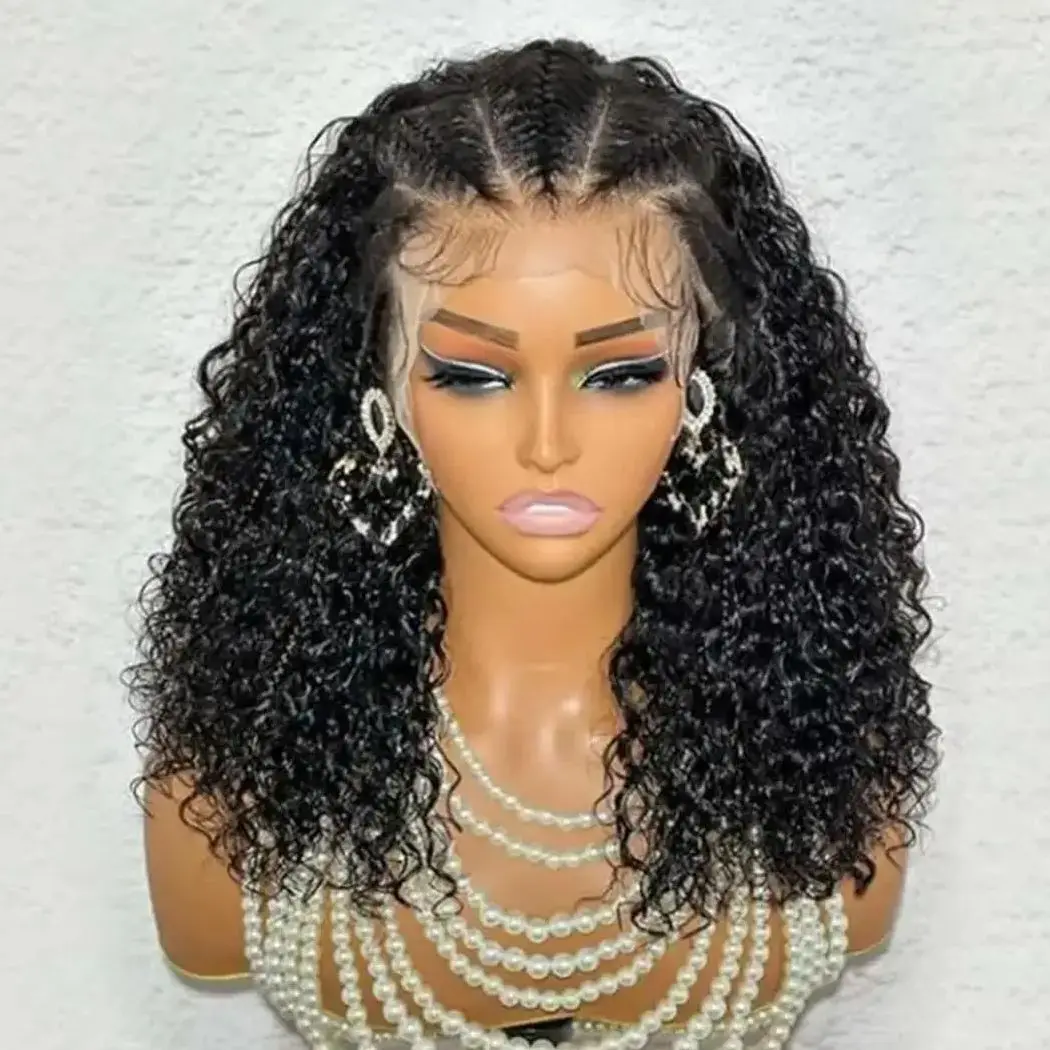 

Бразильский вьющийся парик с волнистыми волнами, 13x4, прозрачный кружевной фронтальный парик, плотность 200%, глубокая волна, боб 4x4, парик с застежкой, предварительно выщипанный