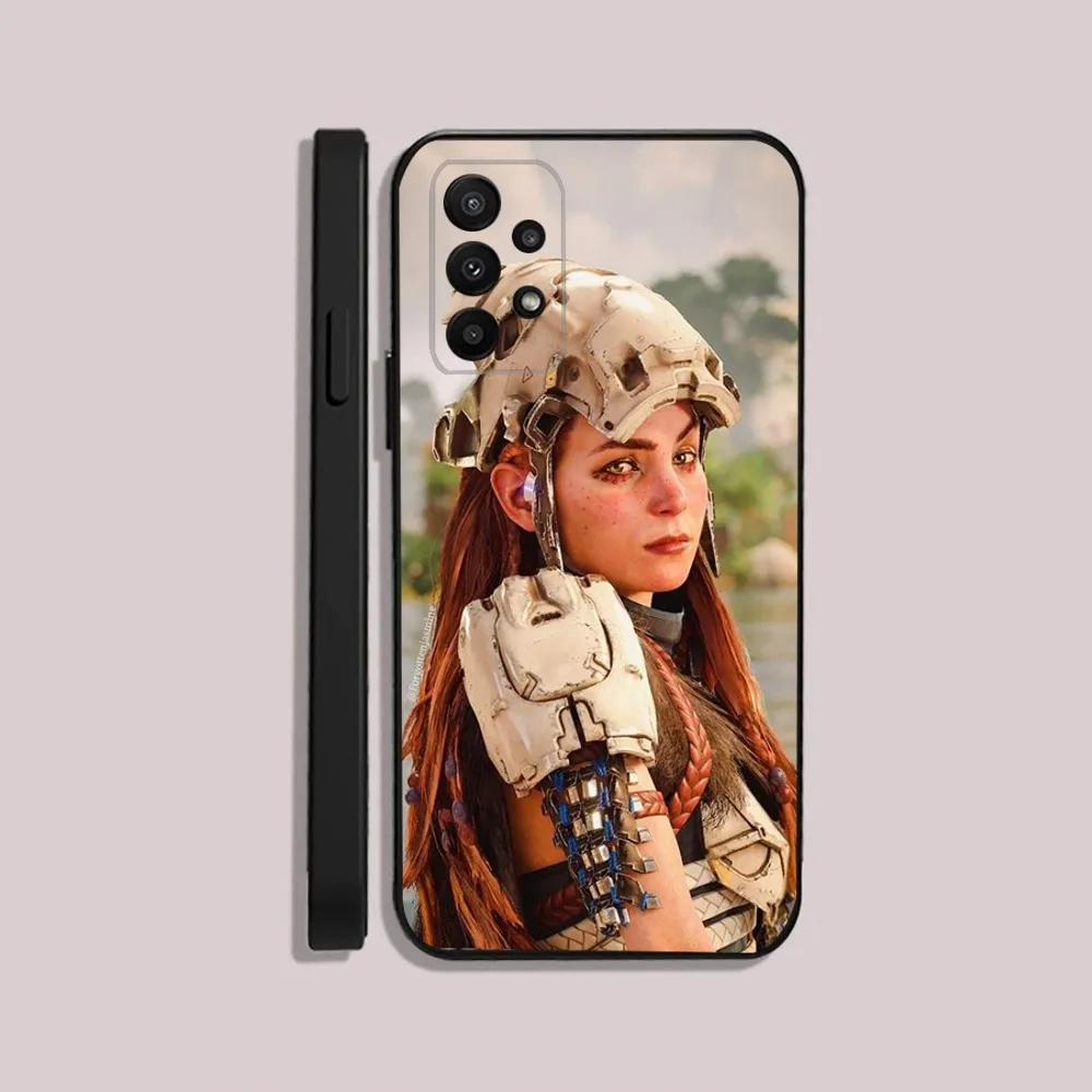 Aloy HFW Game Horizon   Phone Case For Samsung S24,23,22,30,21,10,9,Ultra,Plus,Lite,FE,5G Black Soft Case