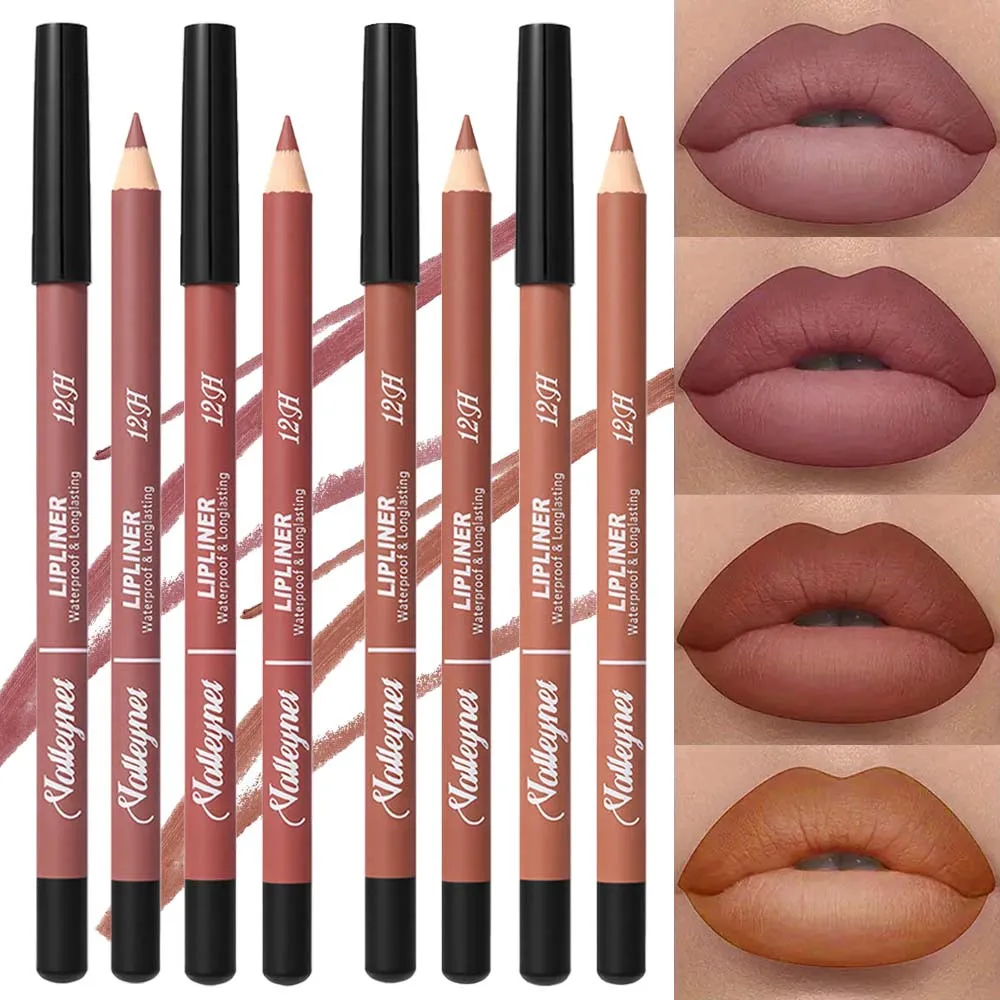2 szt./zestaw Matowych Kredek do Ust Jedwabista, Długotrwała, Wodoodporna Pomadka w 2 Różnych Popularnych Kolorach do Codziennego Makijażu Ust.