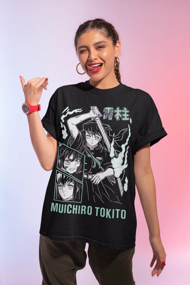 Muichiro Tokito T-Shirt Kimetsu no Yaiba Demon Slayer Anime Soft Tee All Sizes