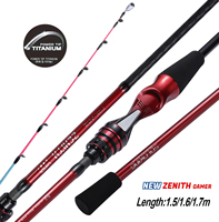 SOLOKING FOX ARC Sea Fishing Rod 1.5m/1.6m/1.7m Cuttlefish Rod Metal Tip Octopus Fishing rod Light Weight Fishing Rod