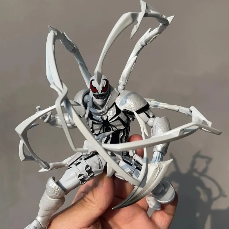 

Коллекционная фигурка Агента Анти-Венома (16 см) из серии CT Toys, белая, шарнирная, для декора рабочего стола, модель-конструктор, подарок-сюрприз для мальчика
