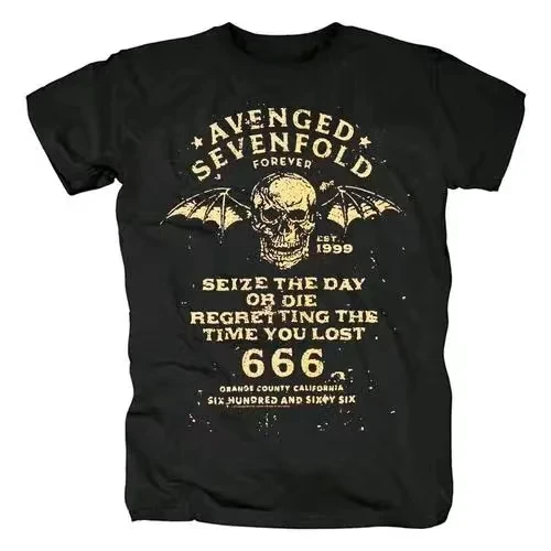 

Harajuku Metalcore Avenged Sevenfold Rock T Shirt Hip Hop Streetwear T Shirt Heavy Metal Fashion Casual Plus Size T Shirt Mmen