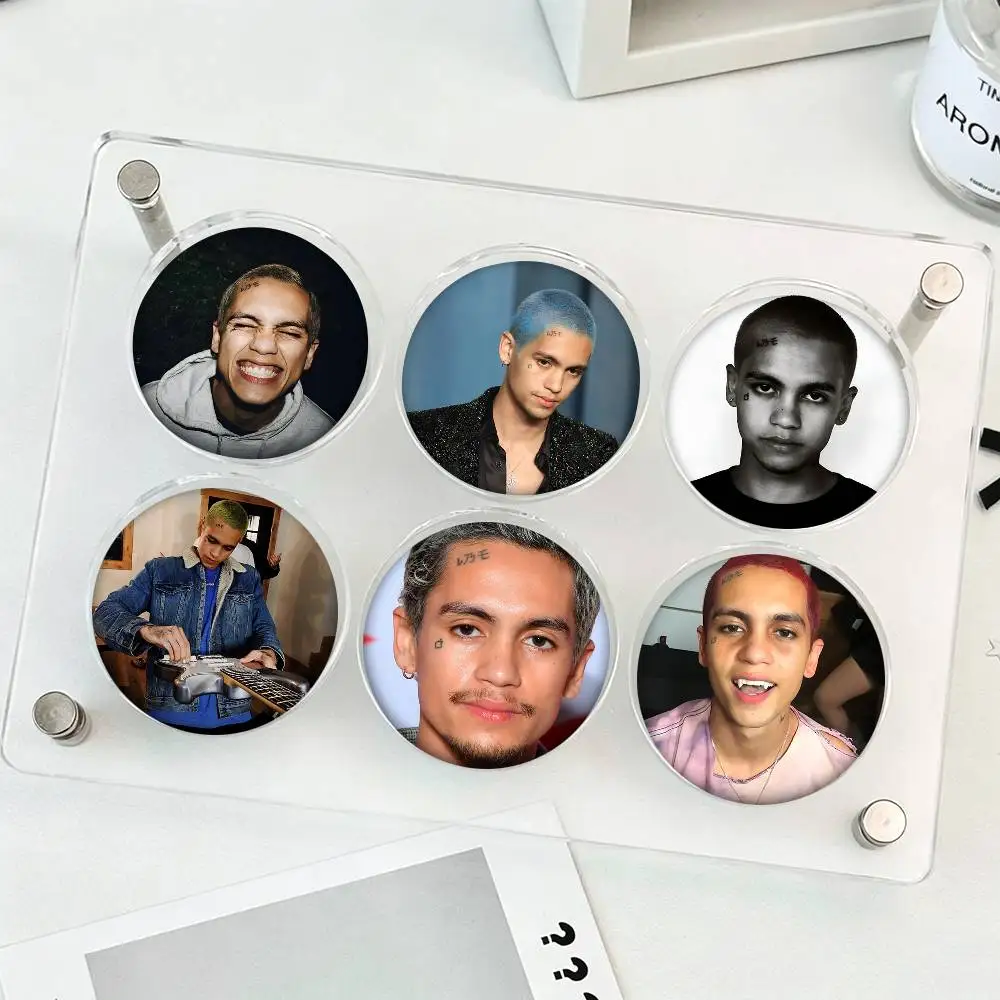 1pc Singer Star D-Dominic Fike Cartoon Style Badge Brooches On Backpack Decoration Round Enamel Pins For Accessorys