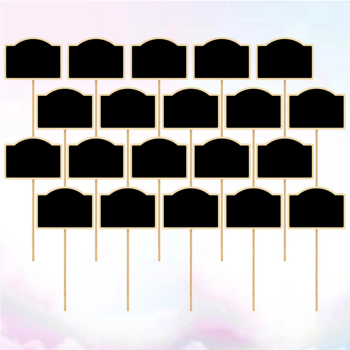 

20Pcs Mini Chalkboard Signs Wooden Blackboard Toppers for Garden Plants Flower Tags Wedding Party Decoration Labels