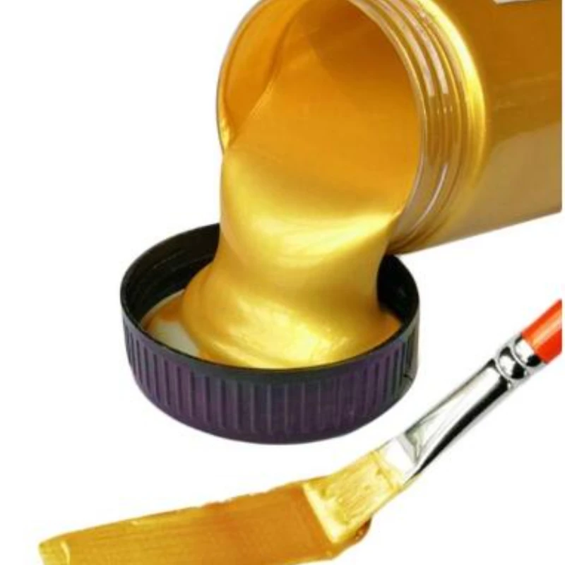 60ml Gold Paint Metallic Acrylic Paint,waterproof Not Faded for Statuary Coloring DIY Hand Clothes Painted Graffiti Pigments 50g