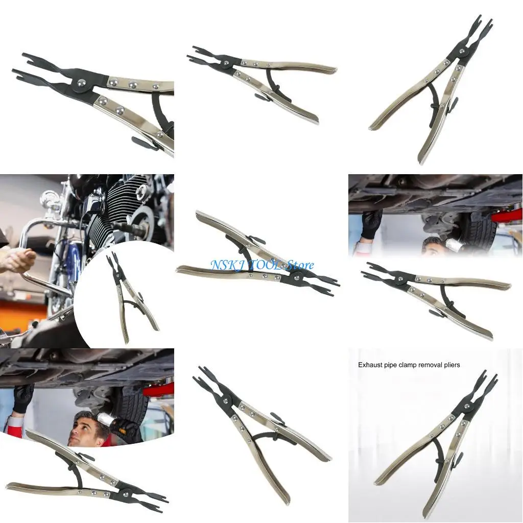 

L8RC Exhausts Pipe Clamp Pliers Exhausts Pipe Clamp Removing Plier Metal Heavy Duty