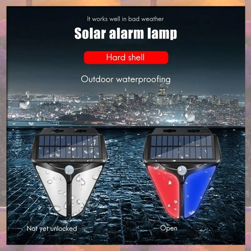 Лидер продаж, беспроводная сигнализация на солнечной энергии, светочувствительная сигнализация человеческого тела с водонепроницаемой функцией для наружного предупреждения