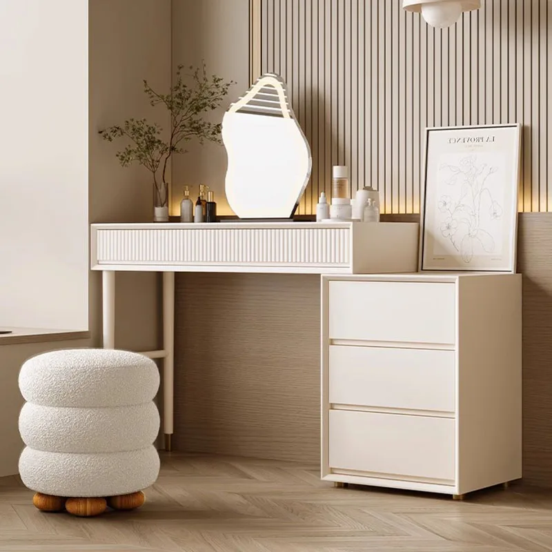 Nordic Women Modern Dressing Table Luxury Desings White Storage Chair Dressing Table Mobile Kawaii Tocador Maquillaje Furniture