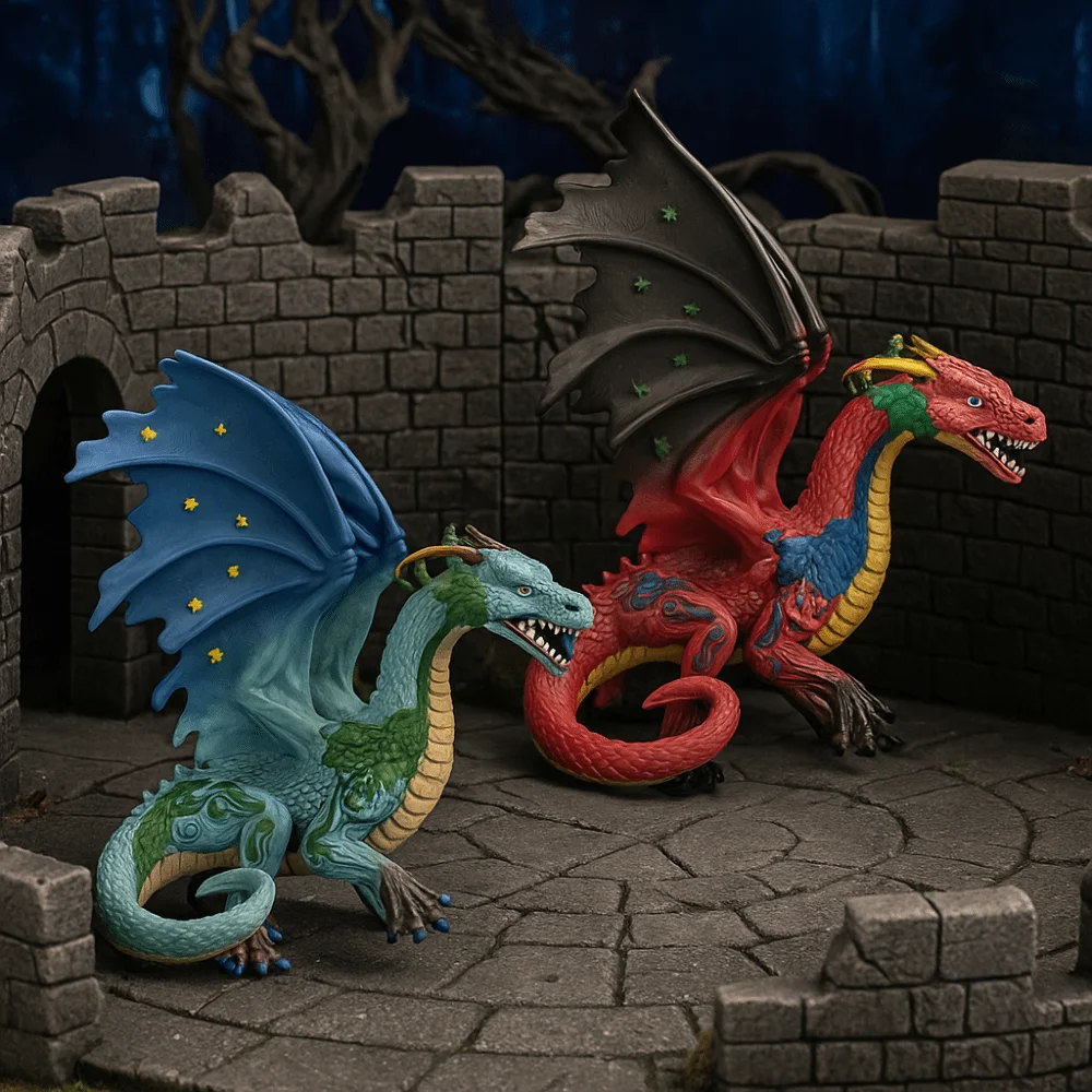 Simulazione Warcraft Drago Creature mitiche Giocattolo Mito in PVC fatto a mano Drago Figure Statua Artigianato Drago Modello animale