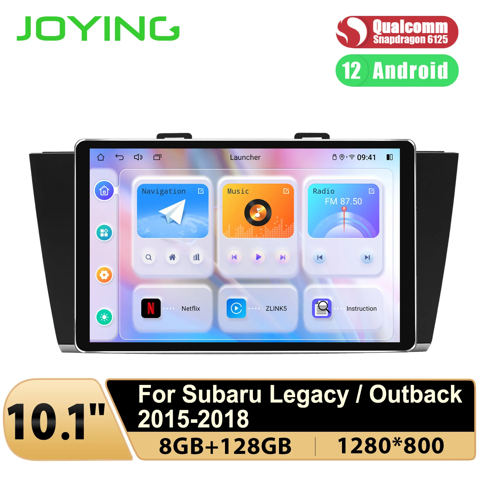 JOYING Wireless Carplay Android Auto 10.1Inch Car Radio Stereo Head Unit Multimedia Player For Subaru Legacy Outback 2015- 2018