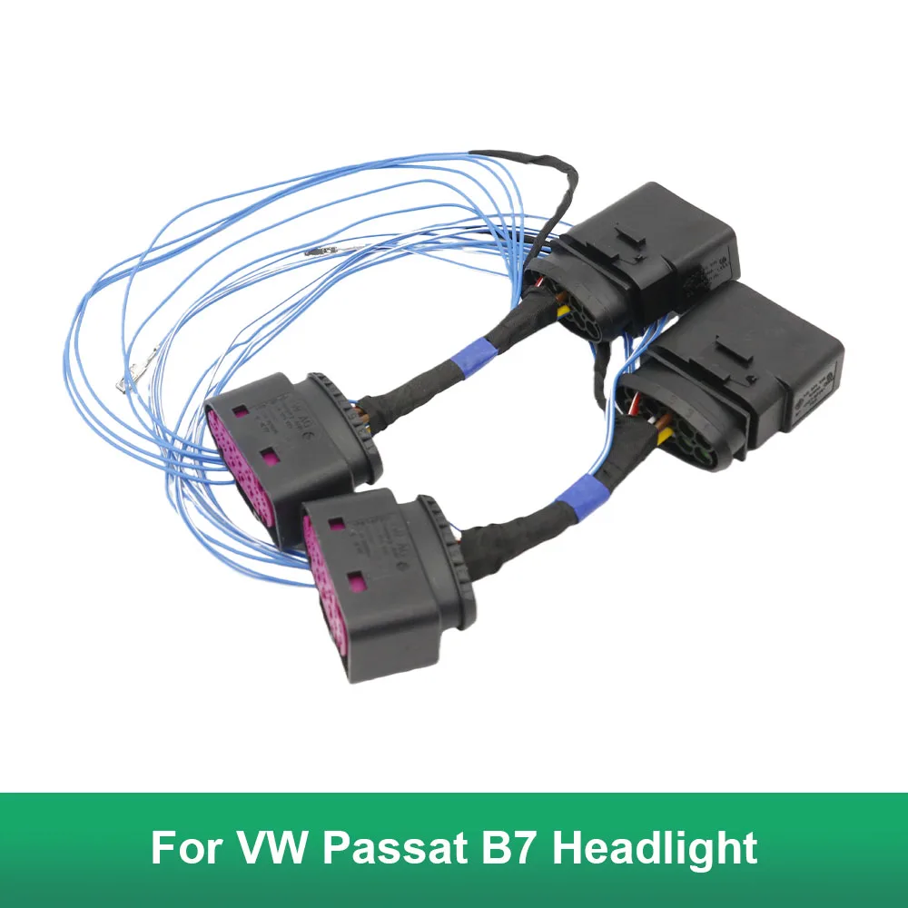 OEM HID Xenon For VW Passat B7 Headlight 10 to 14 Pin Connector Adapter