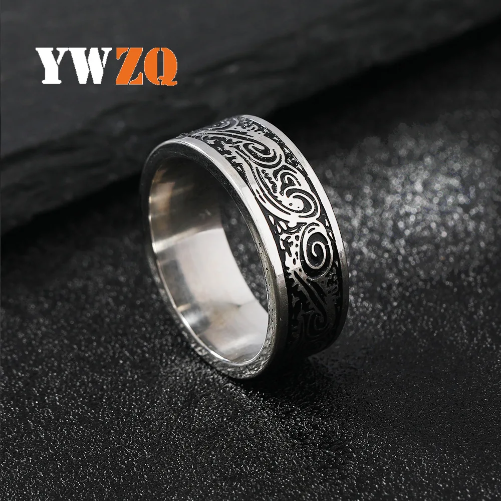 1pcs Hot Selling Personalized Retro Titanium Steel Ring With Dragon Pattern That Does Not Fade men's Stainless Steel Jewelry