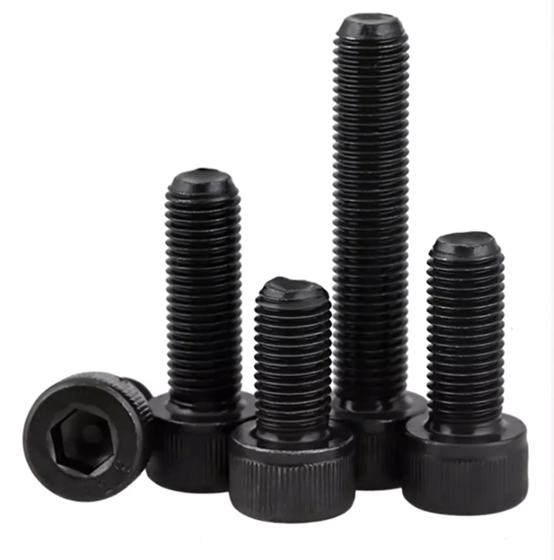 1 pz M12 M14 nero filettatura fine esagonale viti a testa esagonale DIN912 grado 12.9 bulloni a brugola in acciaio al carbonio passo 1.25/1.5mm