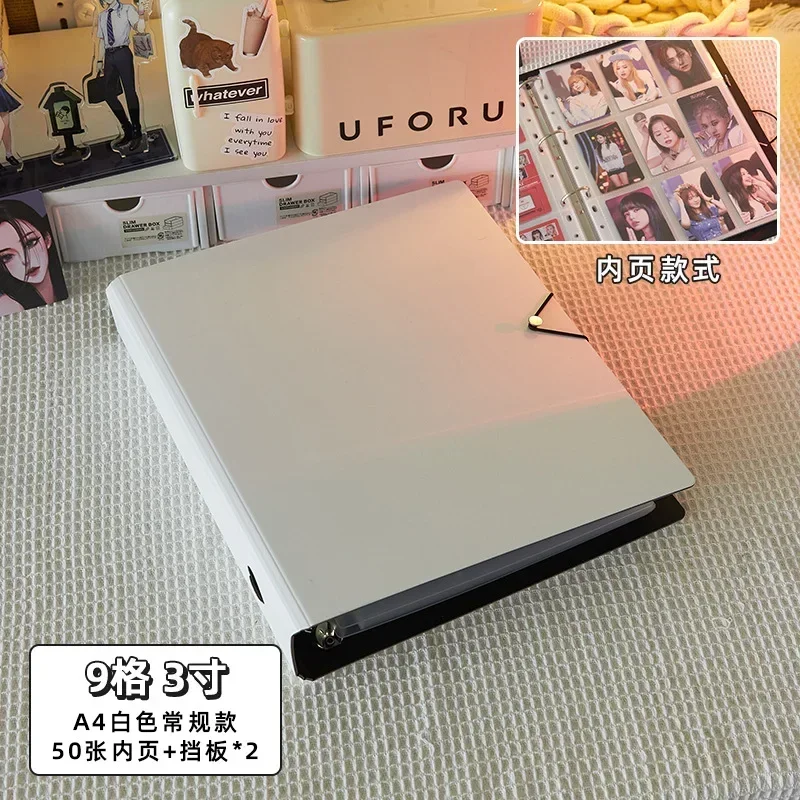 A4/A5 Large Capacity Kpop Binder Photocard Holder with Baffle 25/50pcs Inner Pages Sleeves Photo Album Idol Picture Collect Book