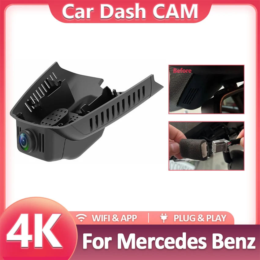 Plug and Play Wifi Car Dvr Dash Cam for Mercedes Benz W204 C220 C180 C280 C250 C320d W212 E220 E300 E250 E350e 2007-2016 Dashcam