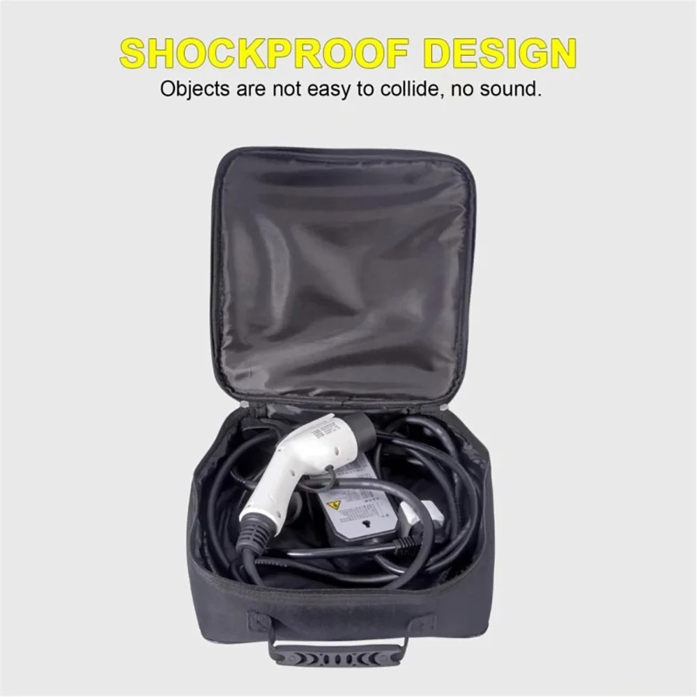 New Car Charging Cable Storage Bag Carry Bag For Electric Vehicle Charger Plugs Sockets Jumper Cable Equipment Container Storage