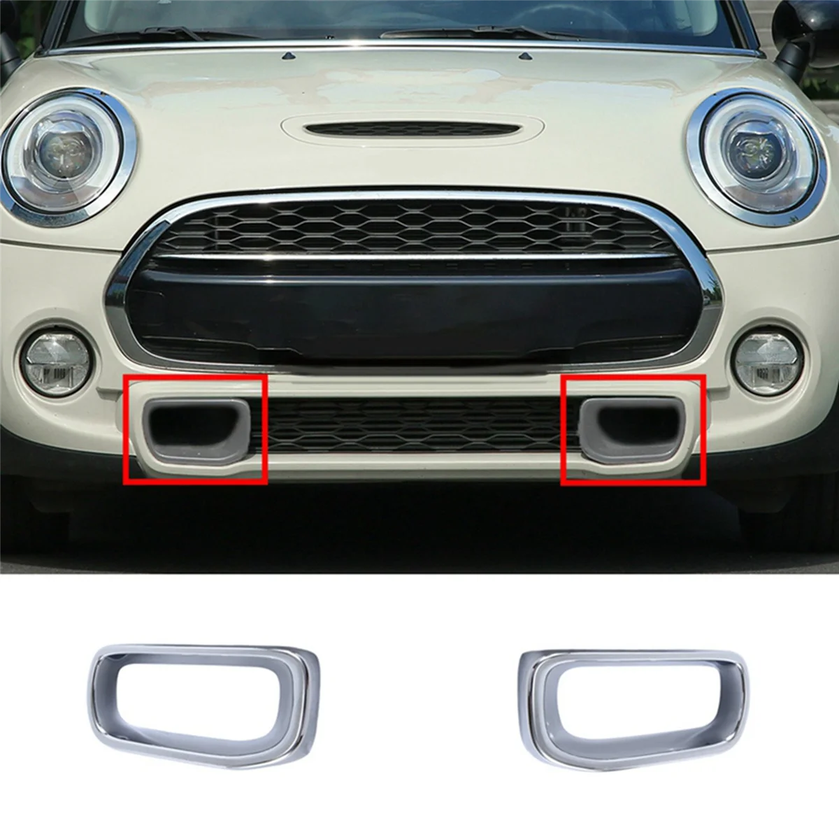 For BMW MINI F55/F56/F57 2013 - 2016 Car Bumper Cover Front Air Duct Frame 1Pair 51117337811 51117337812