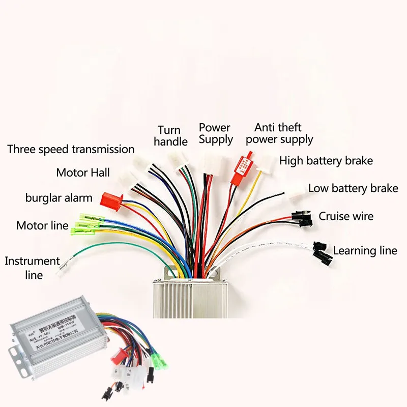 36V/48V 350W Electric Bicycle E-bike Scooter Brushless DC Motor Controller Supply Brushless Motor Speed Control Module