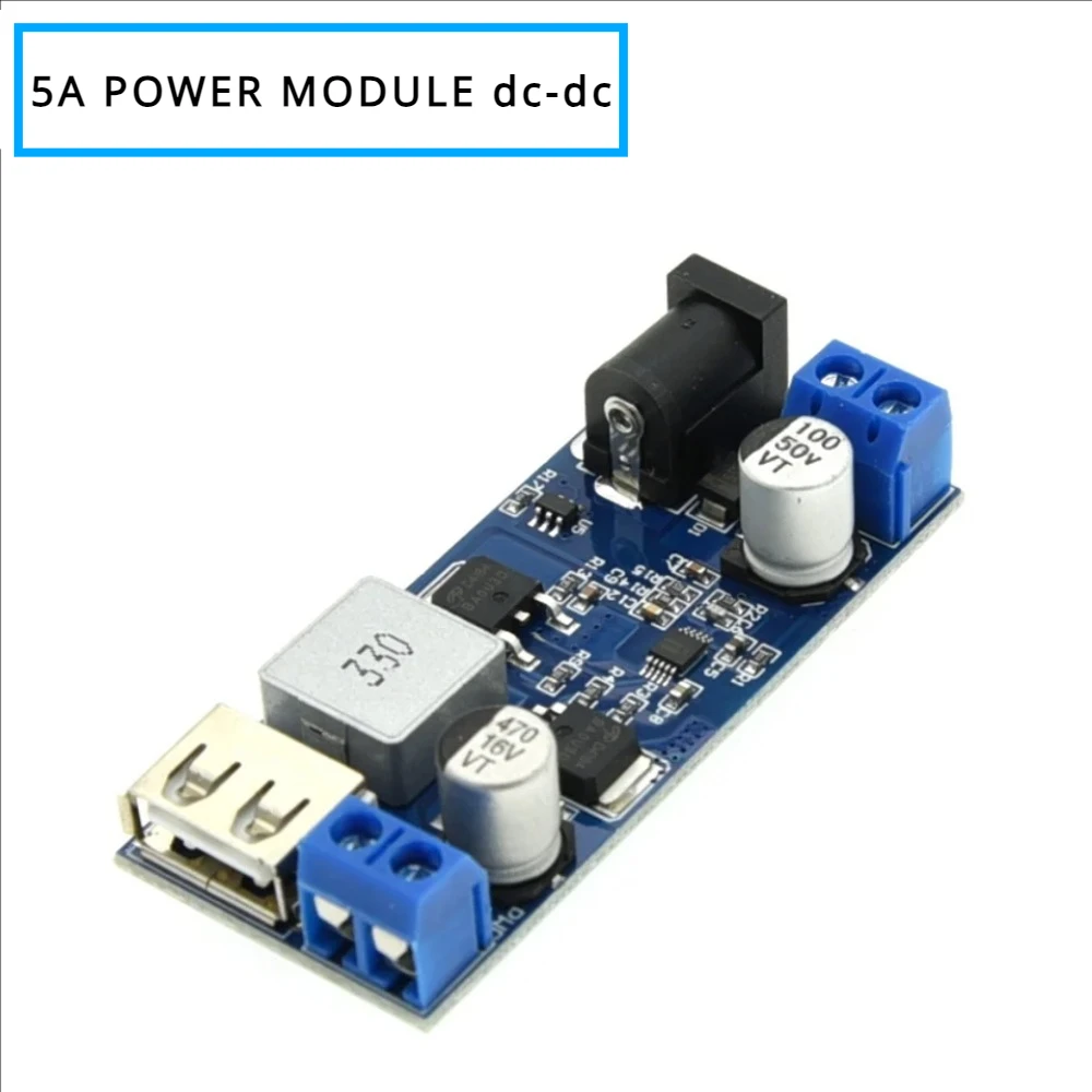 DC 5A Step-down Power Supply Module 24V/12V Wide Voltage 9-36V to 5V Power Converter XY-3606