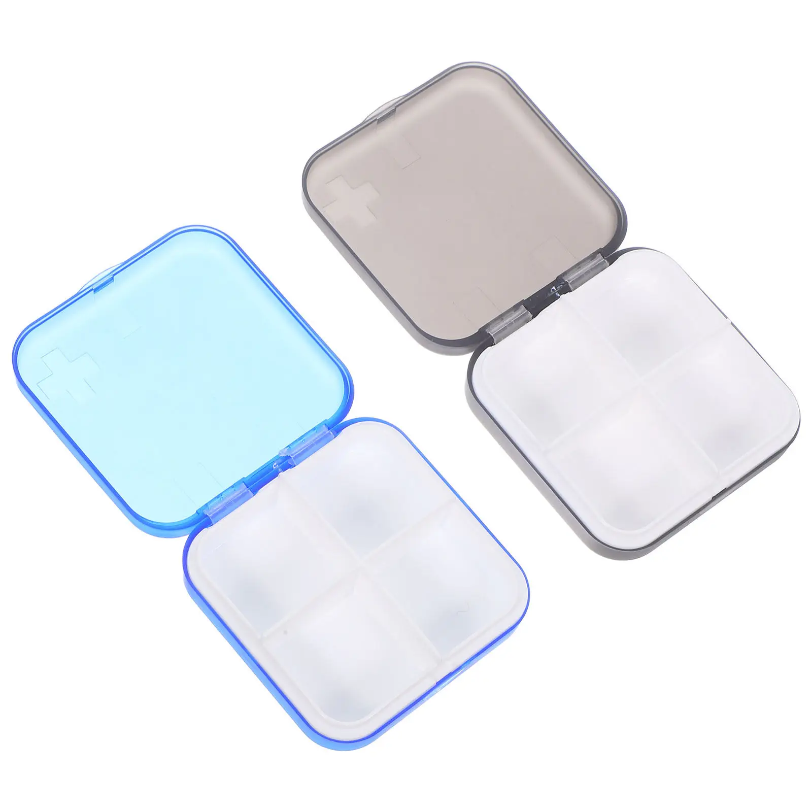 

Портативный органайзер для лекарств с несколькими отделениями, 2 шт., компактный дорожный контейнер для таблеток, износостойкий съемный футляр для хранения лекарств