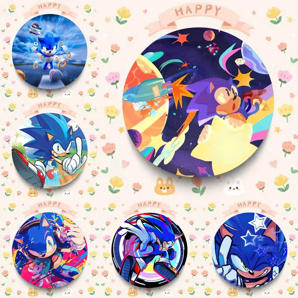 GAME Sonic The Hedgehog Anime Manga Pins Cartoon Badge Backpack Clothes Collar Lapel Pin Jewelry Accessories