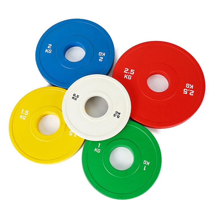 

Costom Professional 0.5-2.5KG Weightlifting Barbell Plates Rubber Squat Rack Bumper Weight Plate