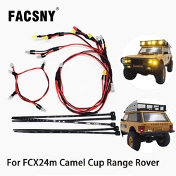 LED anteriore luce posteriore lampada da tetto fendinebbia faro faretto per 1/24 RC Crawler FMS FCX24M Camel Cup RANGE ROVER parti di aggiornamento