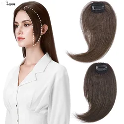 S-noilite Side Parting Bang 2pcs Natural Hair Bangs Human Hair Fringe Left Right Hair Extensions 16g Hairpiece Bangs With Clip