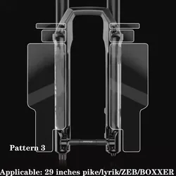 2 Sets Of MTB Front Fork Bicycle Frame Protective Film Scratch Resistant Waterproof Clear Rhino Skin Sticker Bike Accessories