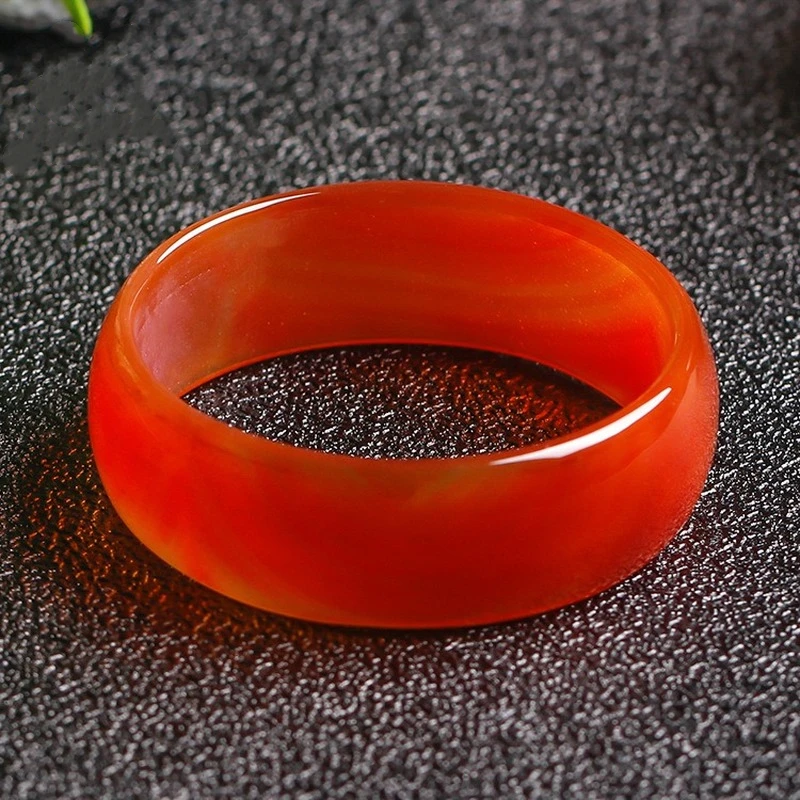 

Natural Red Agate Hand-carved Wide Band Children's Bracelet Fashion Jewelry Children's Carnelian Small-caliber Beauty Bracelet