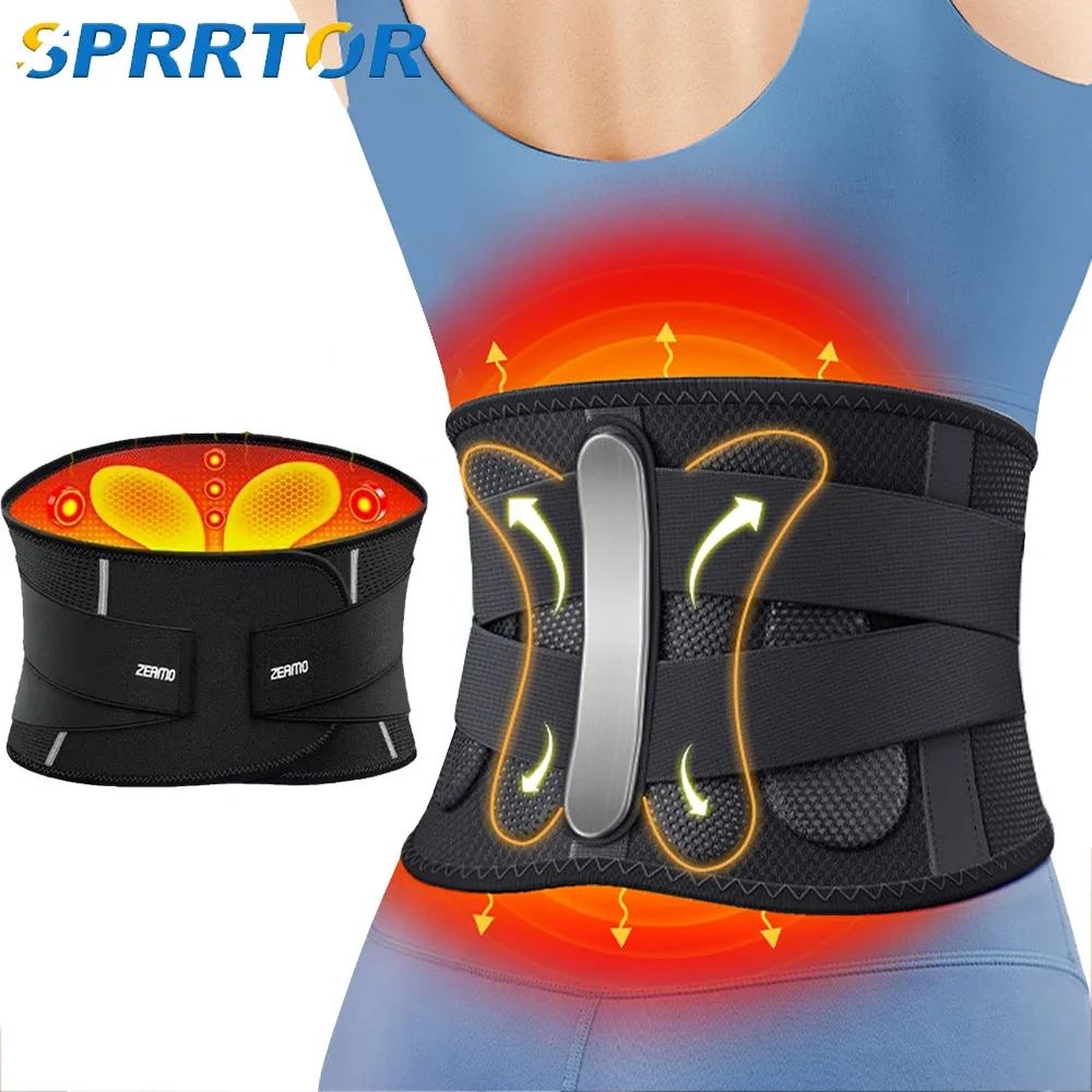 

Back Brace with Heating for Lower Back Pain Relief,Back Support Massager Belt for Pain from Herniated Disc, Scoliosis