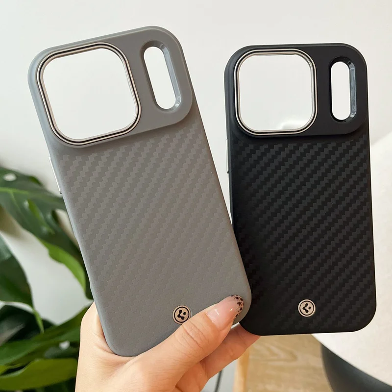 Spigen ENZO ATAMID MagFit For Magsafe Magnetic Case For iPhone Air 16 17 Pro Max Carbon Fiber Pattern Hard Phone Case/Cover