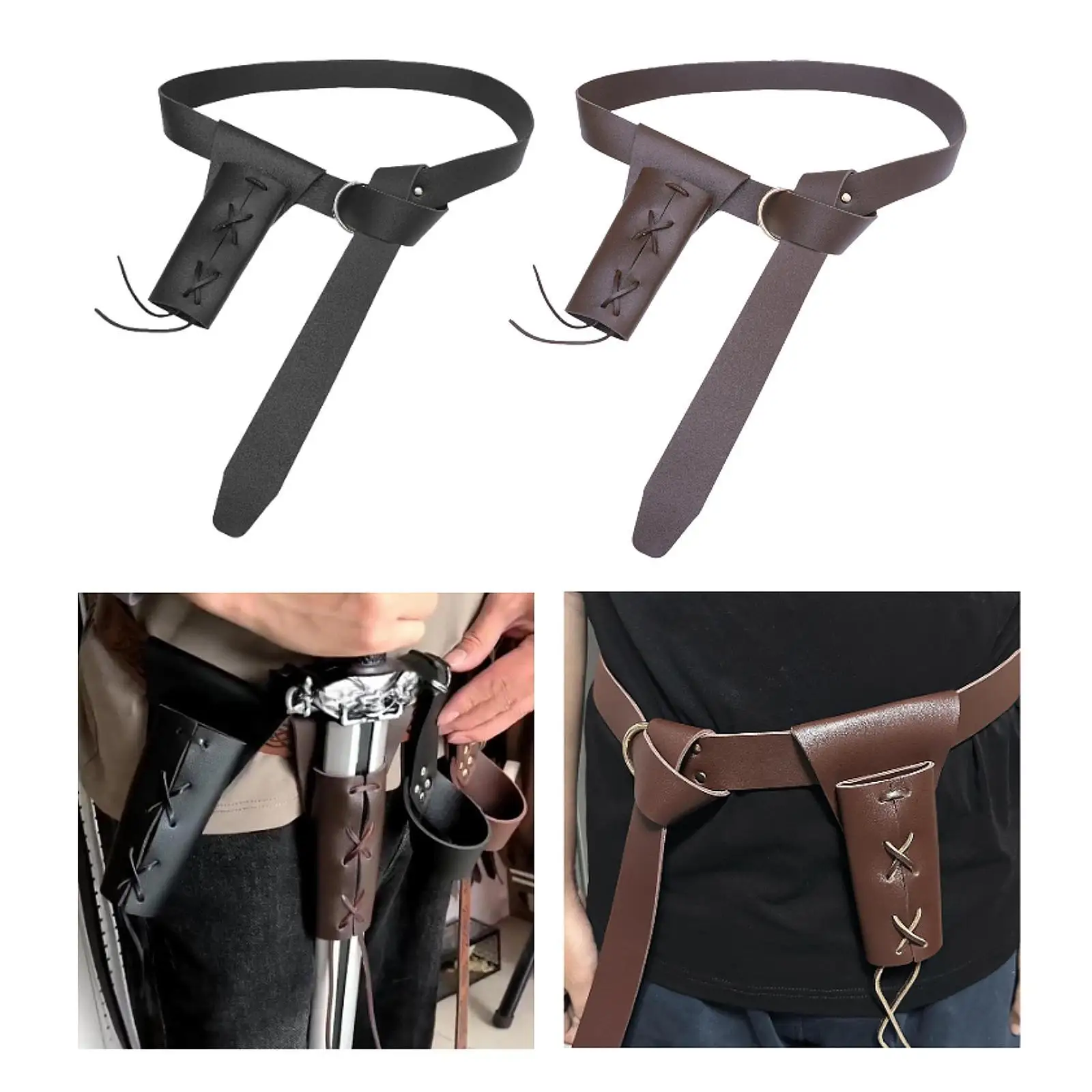 

Knight Belt with Scabbard Sheath Scabbard Holder Belt for Party Carnival