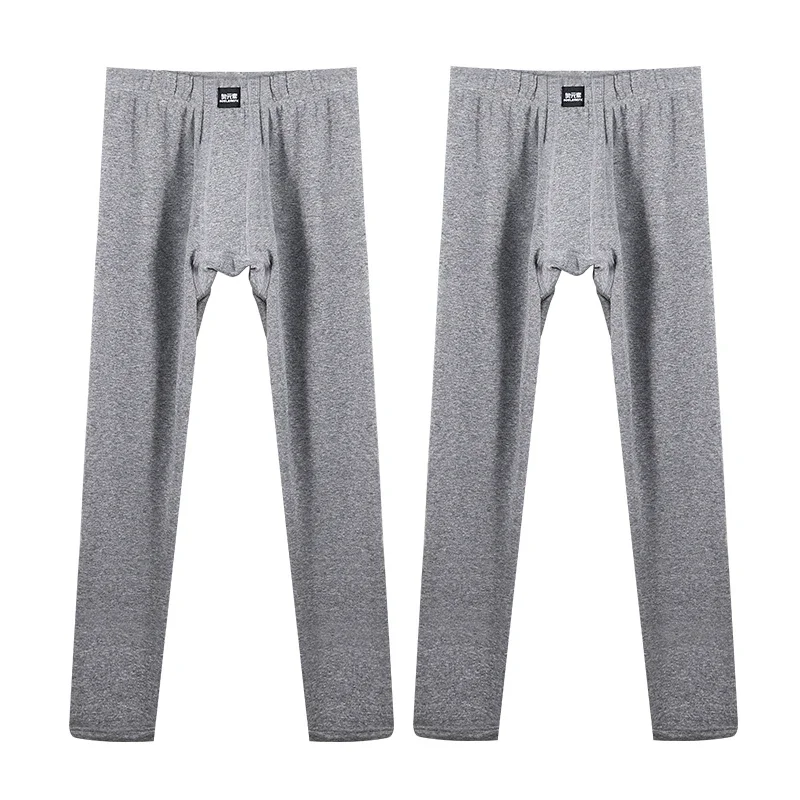 

2 пары мужских утепленных флисовых брюк для осени и зимы, облегающие хлопковые штаны, молодежные леггинсы, термобелье, длинные кальсоны.