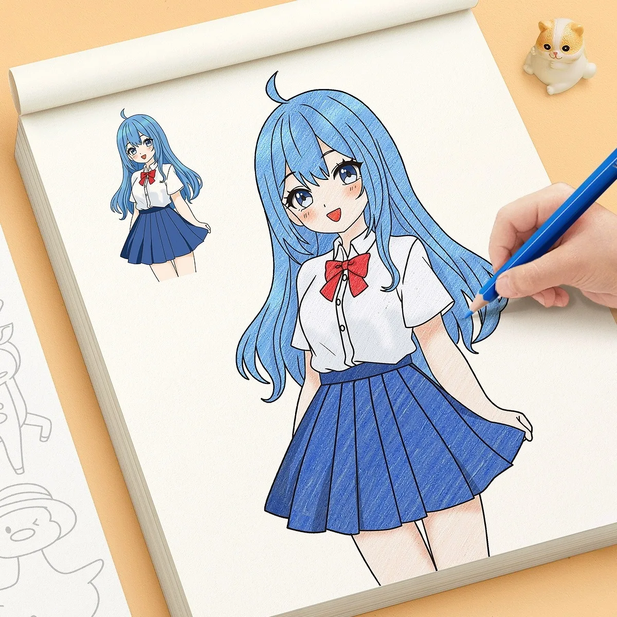 

72 Pages Stick Figure A Sketchbook of Paintings Copy Coloring Books Graffiti Enlightenment Coloring Notebook Line Drawing Book