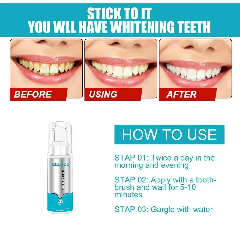 Sdatter Teeth Cleaning Toothpaste Portable Foam Toothpaste Deep Cleaning Gums Home Use Stain Removal Toothpaste for Bedrooms Toi