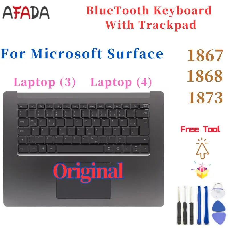 

Original Topcase Assembly For Microsoft Surface Laptop 3 4 1867 1868 1873 13.5 inch 15 inch Keyboard with Trackpad Gray