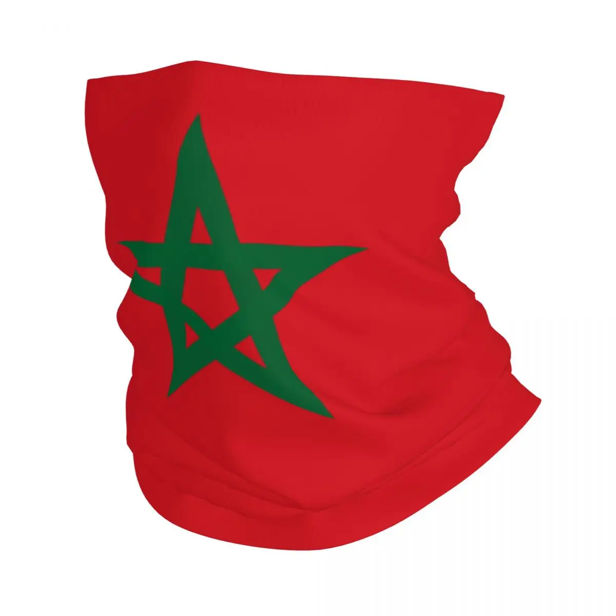 Custom Morocco Flag Bandana Neck Gaiter for Hiking Camping Wrap Scarf Moroccan Proud Patriotic Headband Warmer Face Scarf Cover