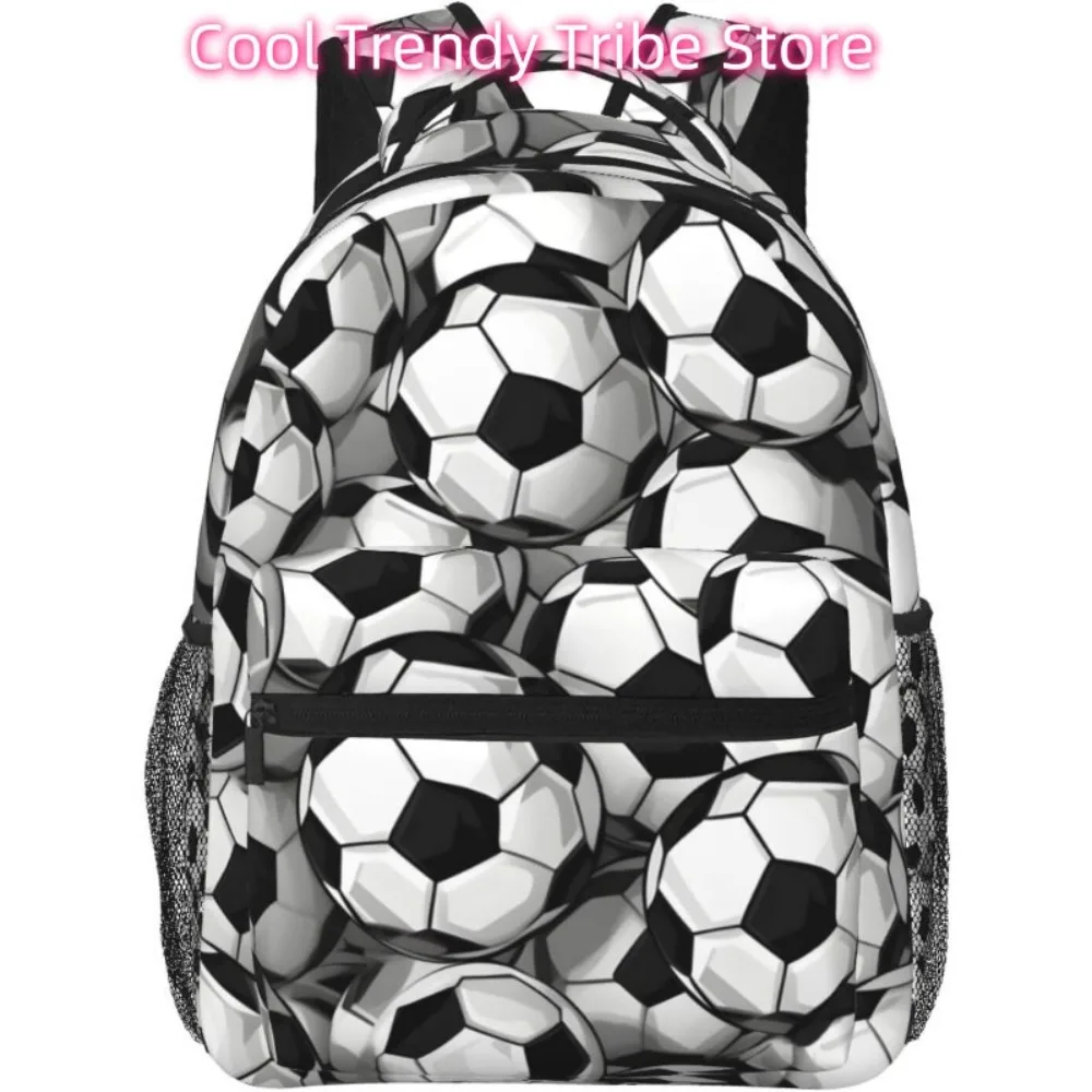 

laptop bag back to school Cute Soccer Balls Lightweight Laptop Backpack Lightweight Multipurpose Travel Casual Daypack Unisex Co