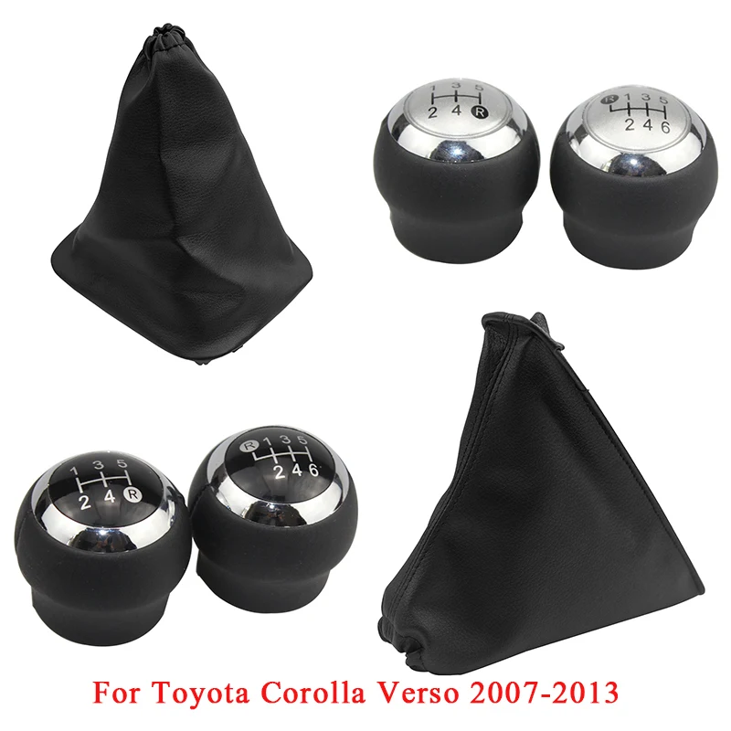 

For Toyota Corolla Verso II 2007-2013 5/6 Speed Car Gear Shift Knob Lever Shifter Hand Stick Handball Gaitor Boot Cover Case